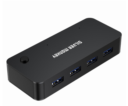 Hub USB Silver Monkey Switch Box HUB 4 x USB 3.1 + USB-C (DC) (na 2 komputery)